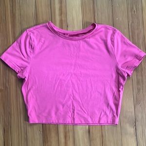 Large Pink Wild Fable Crop Top T-shirt